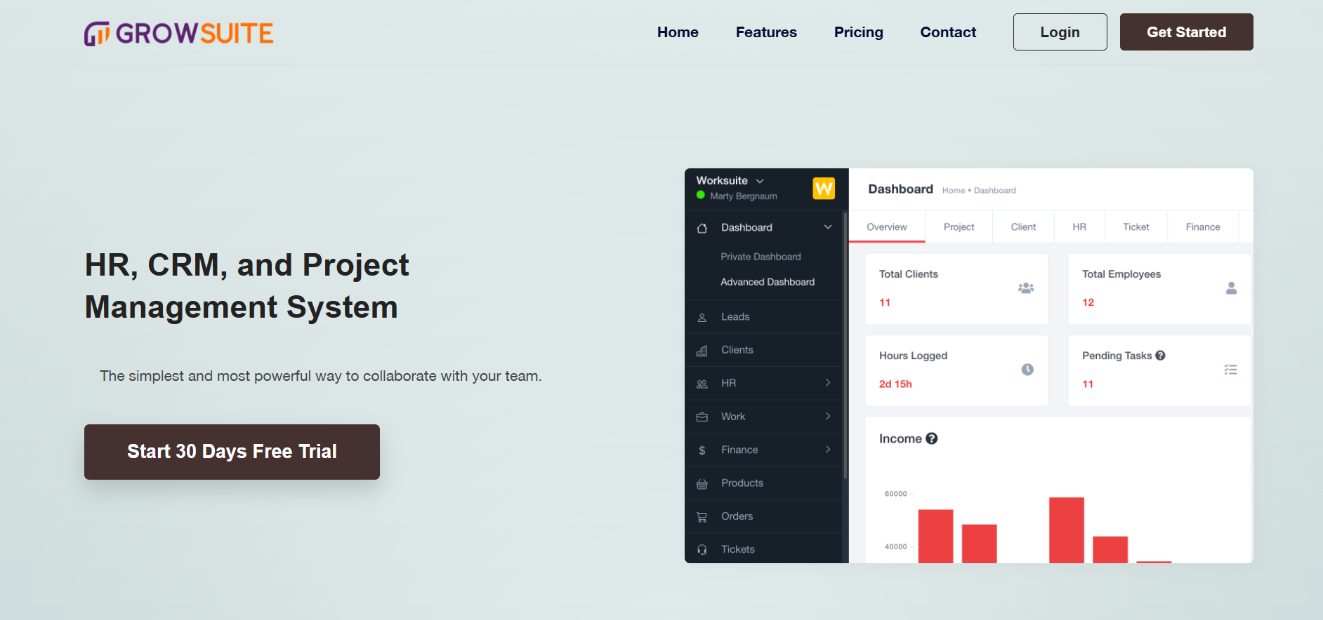 GROWSUITE homepage screenshot